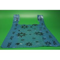 Пакет "майка" 38+18*64 15 мкм "Звезды" синяя 100 шт/уп 1500 шт/кор